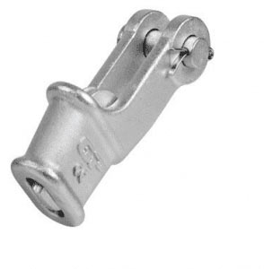 Green pin open wedge wire rope socket